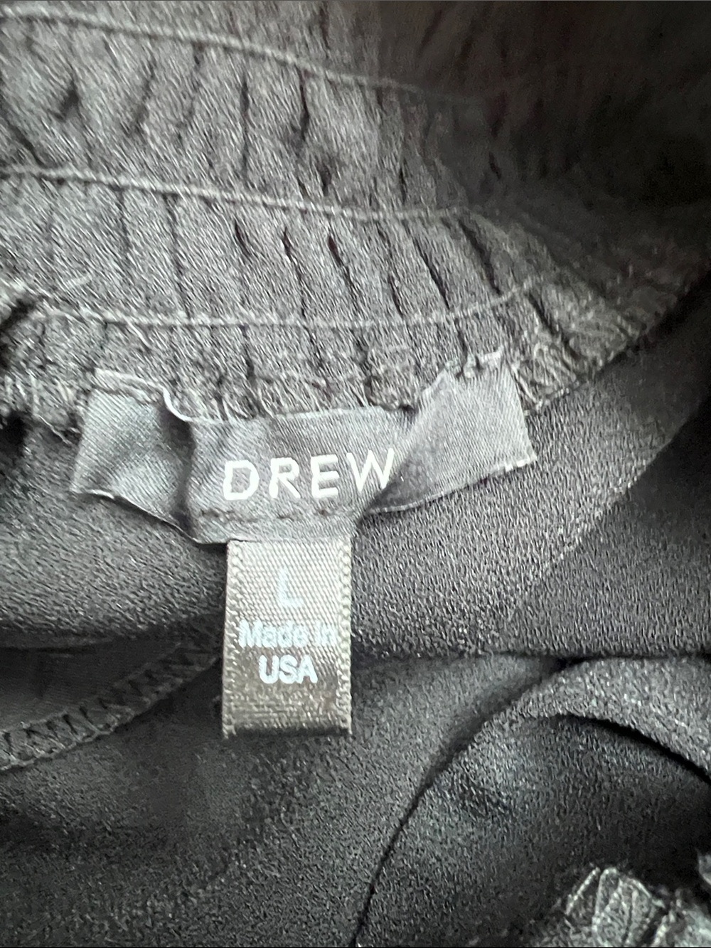 Drew Black Ruffle-Neck Keyhole Blouse - Women Tops - Picture 6 of 10